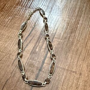 Brown Stone Link Necklace - Women Jewelry